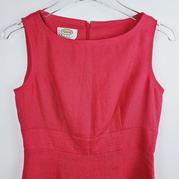 Talbots Petites Pink Irish Linen Sleeveless Dress, size 2 - Picture 5 of 12